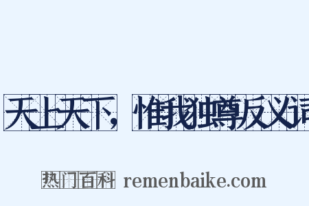 天上天下，惟我独尊反义词是什么意思的图片
